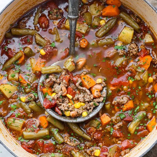 Cowboy Hamburger Soup Recipe | The Recipe Critic