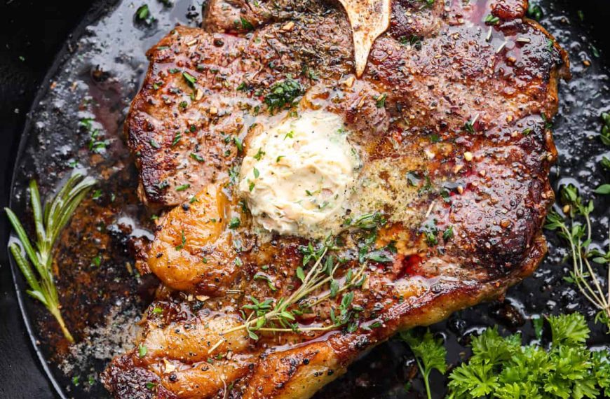 The BEST Skillet Tbone Steak