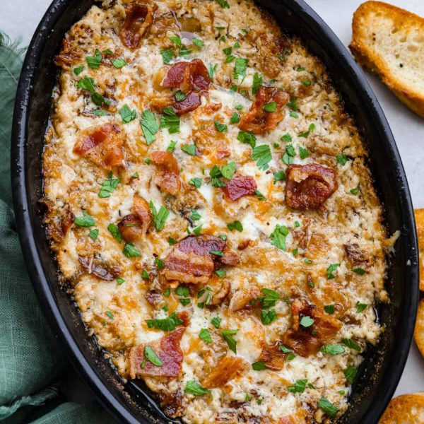 Onion and Bacon Dip (Cheesy and Delicious!)