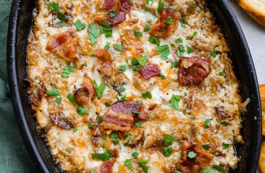 Onion and Bacon Dip (Cheesy and Delicious!)