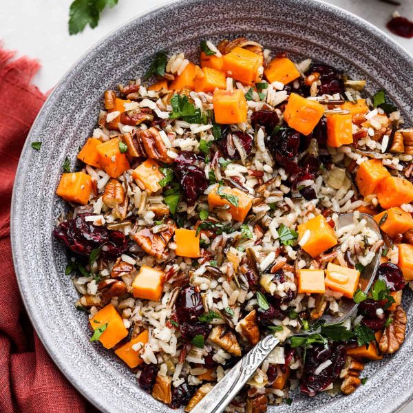 Cranberry Pecan Sweet Potato Wild Rice Pilaf