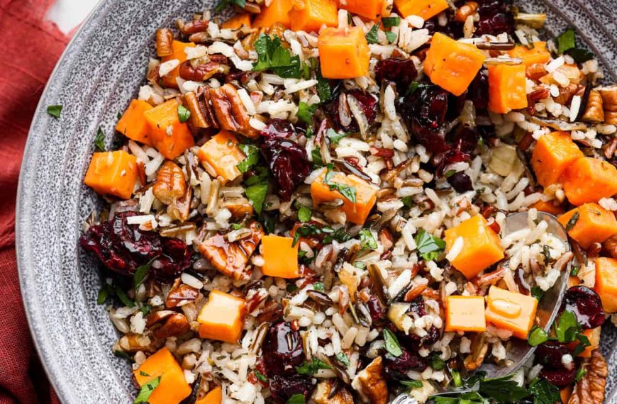 Cranberry Pecan Sweet Potato Wild Rice Pilaf