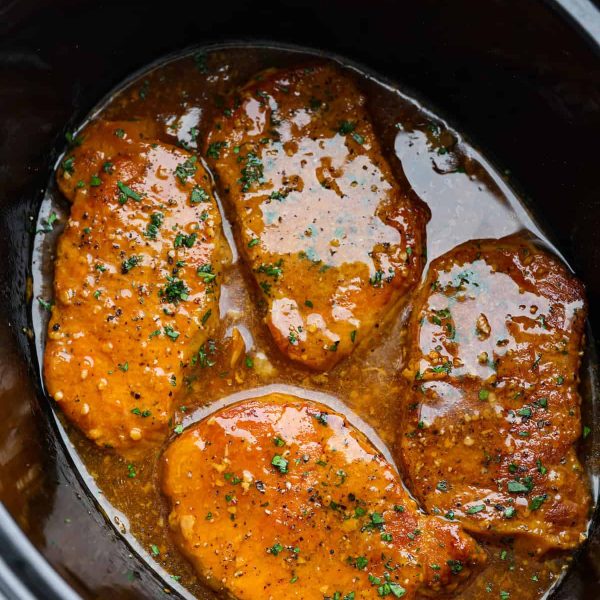 Honey Garlic Pork Chops in the Slow Cooker