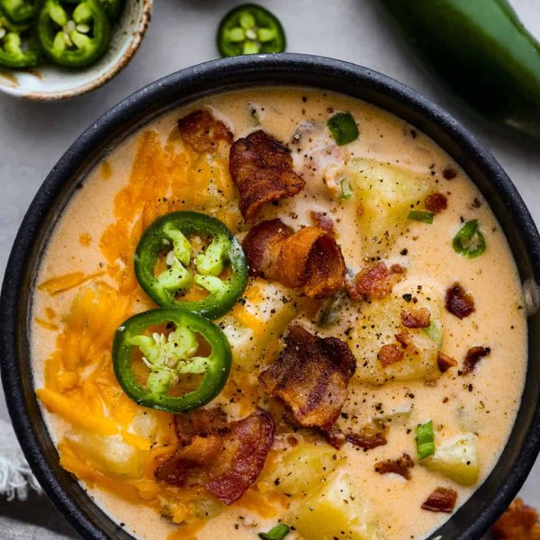 Jalapeno Popper Soup (Creamy and Cheesy!)