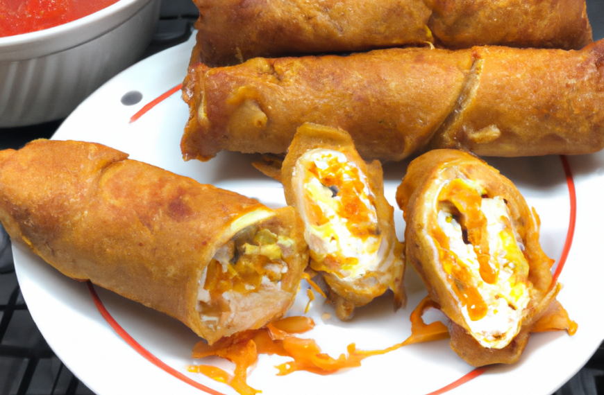 Buffalo Chicken Egg Rolls (with Air Fryer Instructions!)