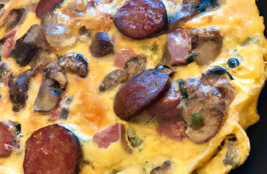 Sausage and Mushroom Frittata for Breakfast