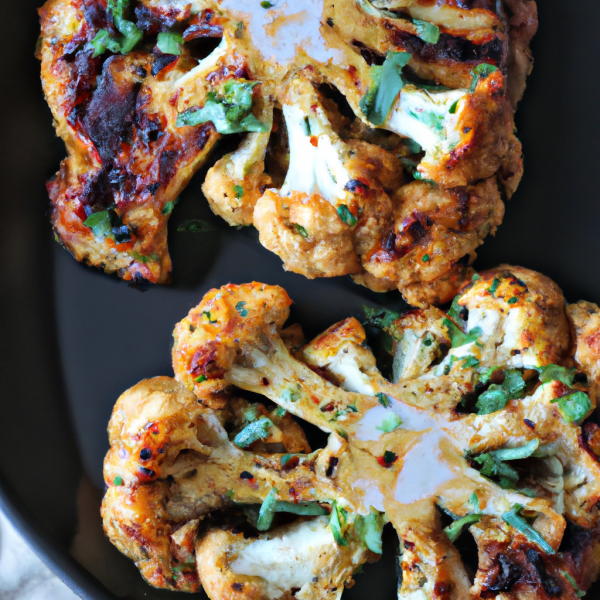 Tahini Miso Covered Cauliflower Steaks